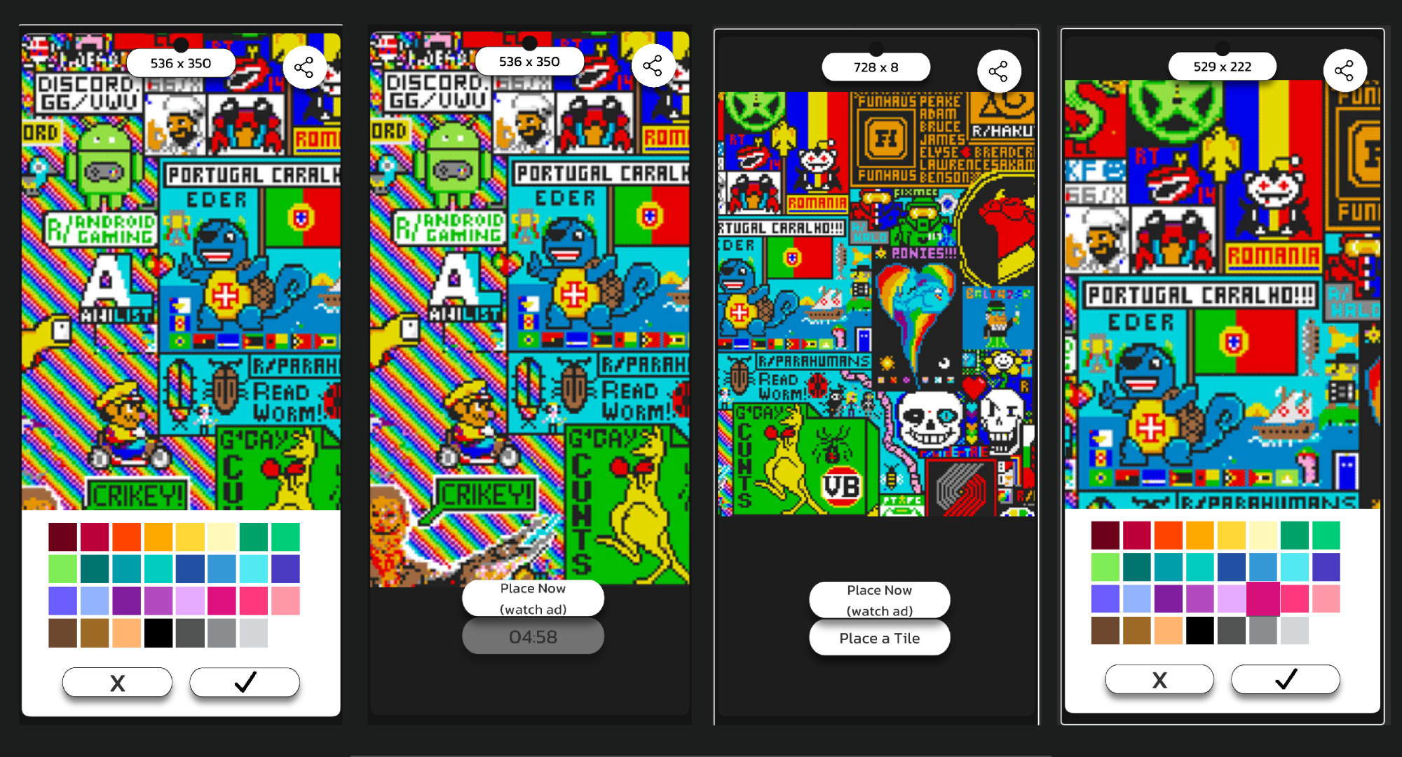 An image of the Your Place Pixel Battle project.